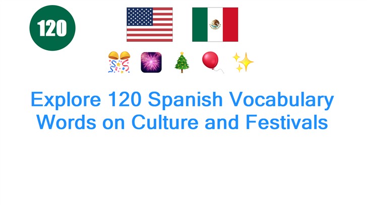 Explore 120 Spanish Vocabulary Words on Culture and Festivals